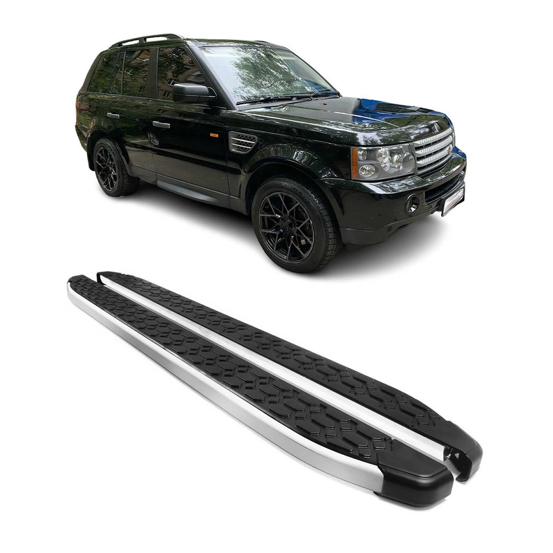 Marchepieds Latéraux pour Range Rover Sport L320 2005-2013 Gris Noir Aluminium