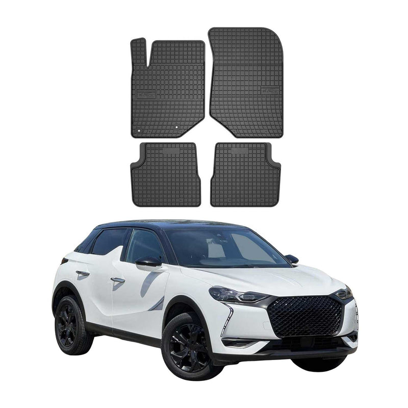 Tapis de Sol pour DS DS3 Crossback 2018-2025 Caoutchouc Noir
