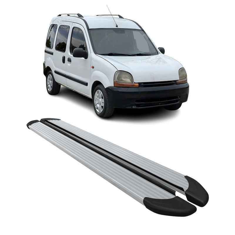 Marchepieds Latéraux pour Renault Kangoo 1999-2008 Aluminium Argent 2Pcs