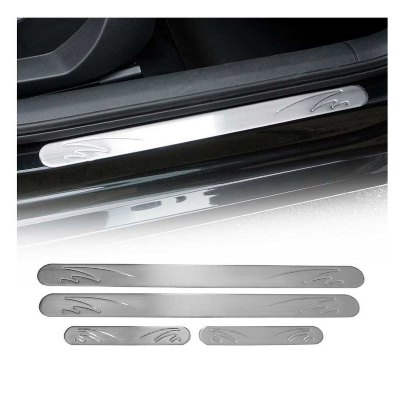 Couverture de Seuil de porte pour Toyota acier inox chromé 4 Pcs