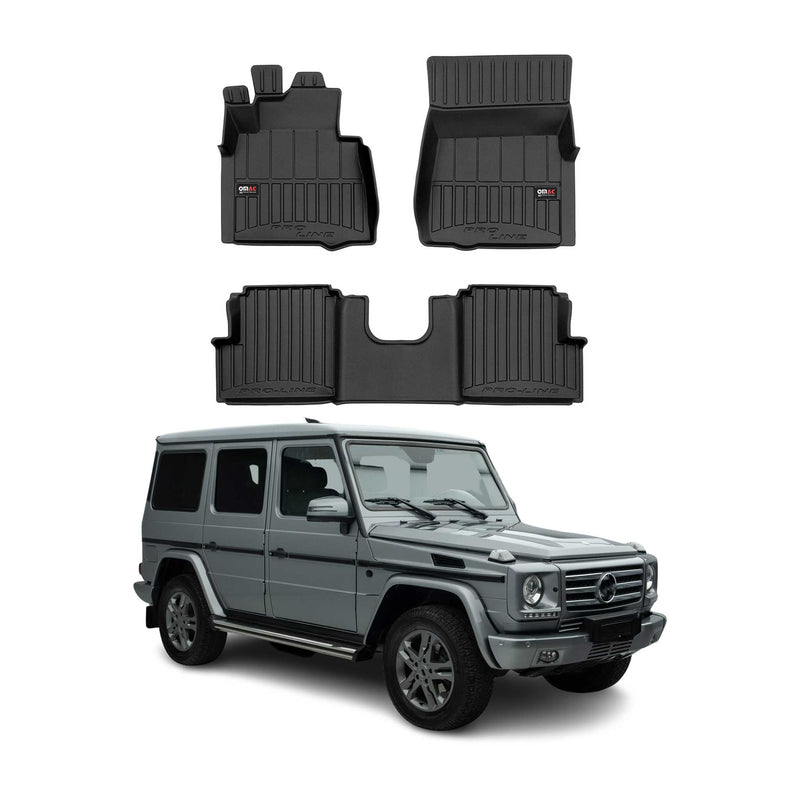 OMAC Tapis de sol en caoutchouc pour Mercedes Classe G 1990-2018 Noir Premium