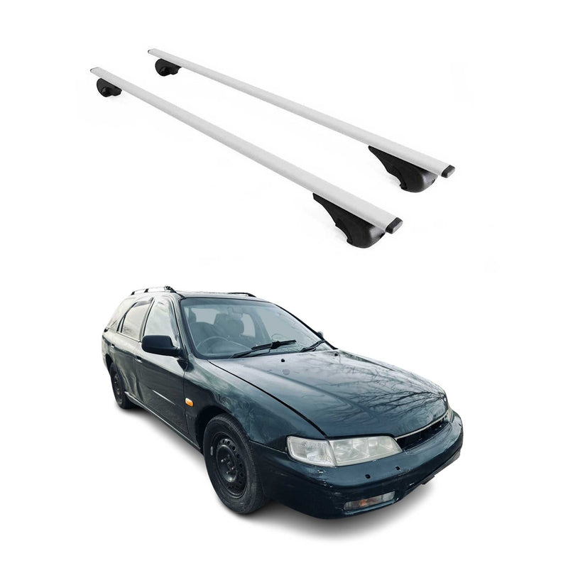 Barres de toit Transversales pour Honda Accord 1994-1997 Break Fer Argent