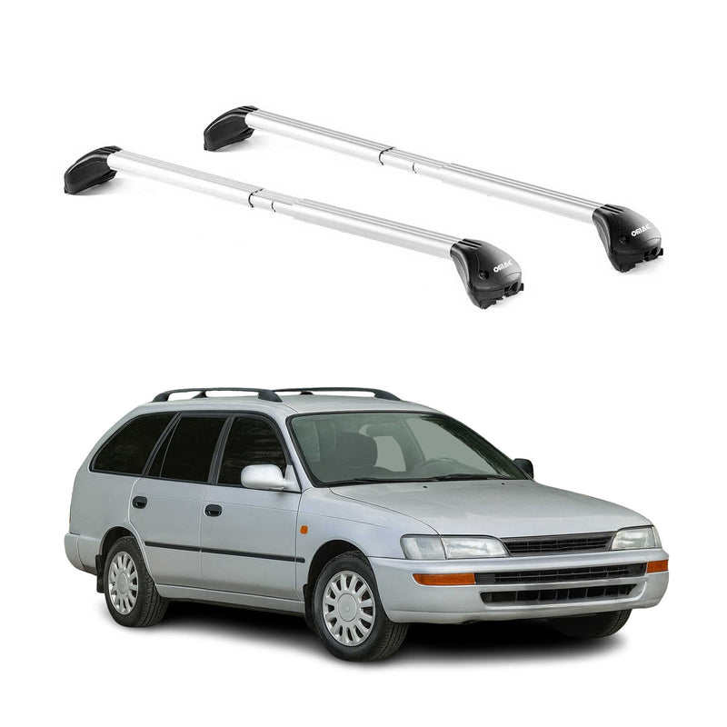 Barres de toit pour Toyota Corolla Wagon E100 1992-1997 Gris Argenté 2x ABE