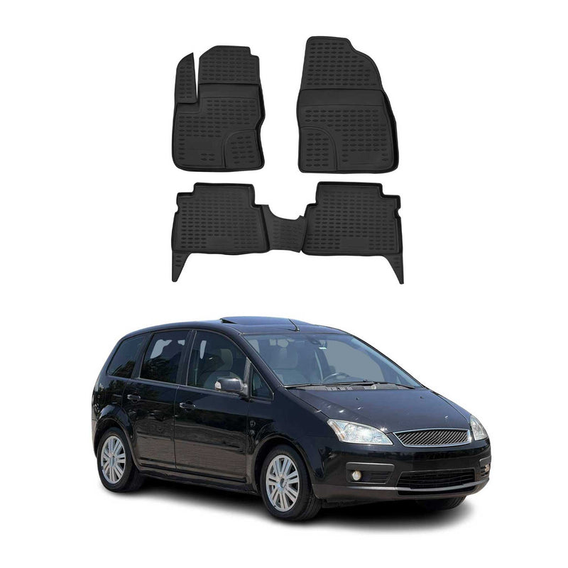 Tapis de Sol pour Ford C-Max 2003-2010 TPE Noir