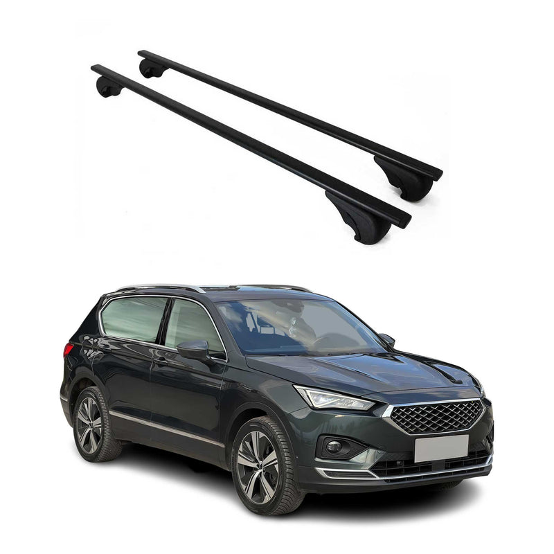 Barres de toit Transversales pour Seat Tarraco 2018-2024 Fer Noir