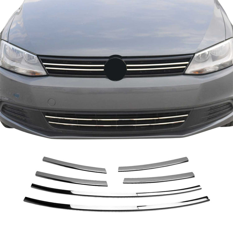 Moulure de Grille de Calandre pour VW Jetta 2011-2014 Chromé 6Pcs