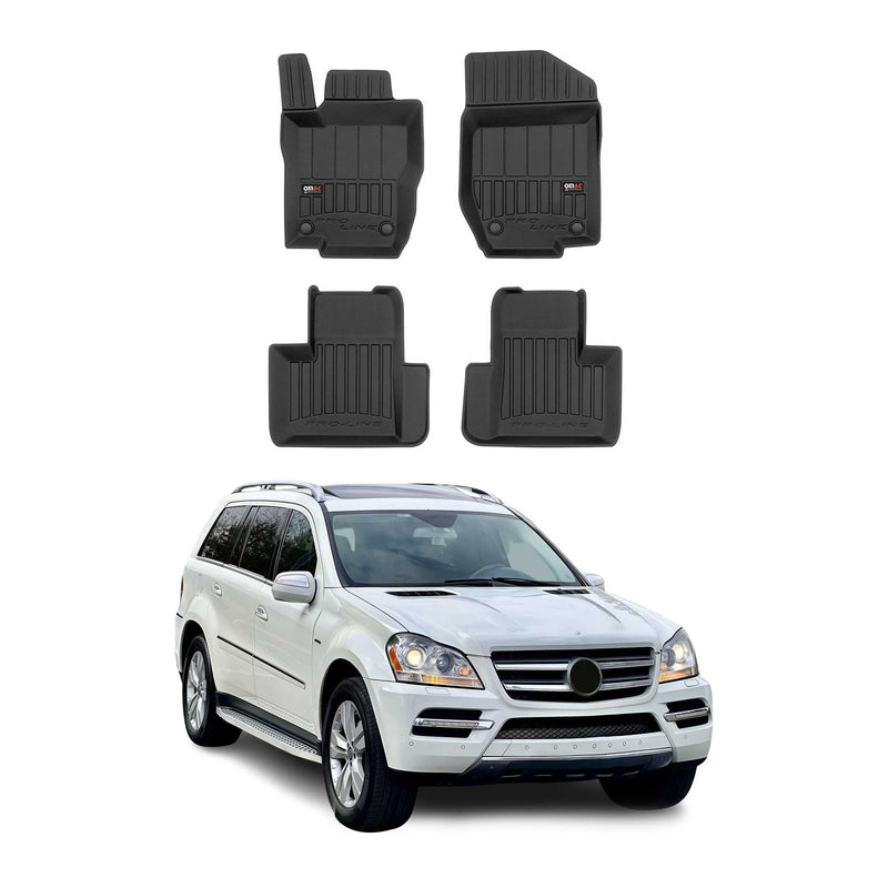 OMAC Tapis de sol en caoutchouc pour Mercedes Classe GL 2006-2012 Noir Premium
