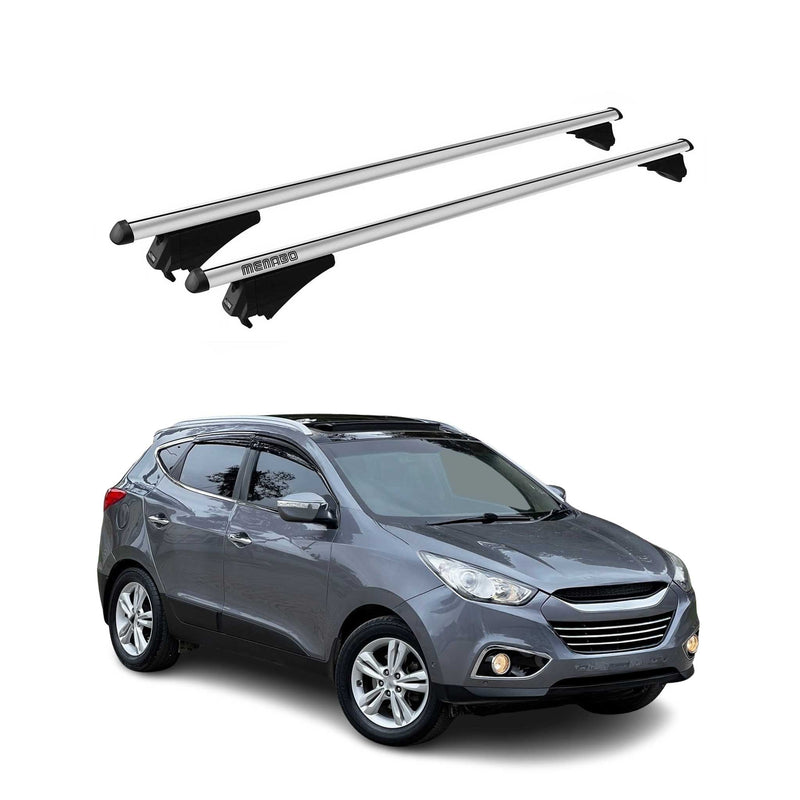 Tiger Barres de toit transversales pour Hyundai ix35 2010-2015 Gris