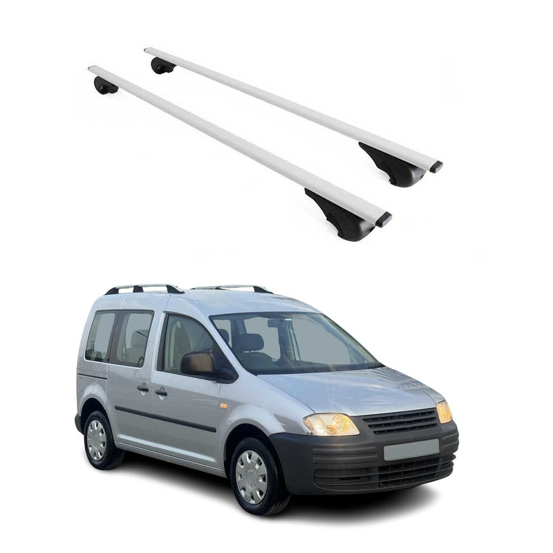 Barres de toit Transversales pour VW Caddy 2004-2015 Fer Argent