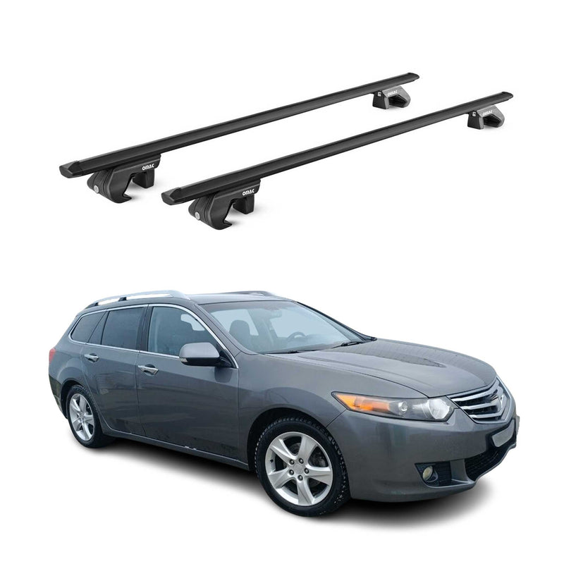 Barres de toit transversales ABE pour Honda Accord SW 1998-2015 5 P Alu Noir 2x