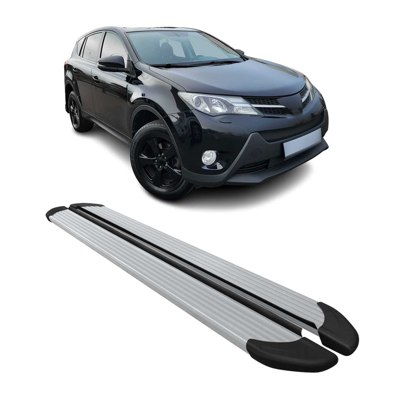 Marchepieds Latéraux pédale pour Toyota RAV4 2013-2018 Aluminium Argent 2Pcs