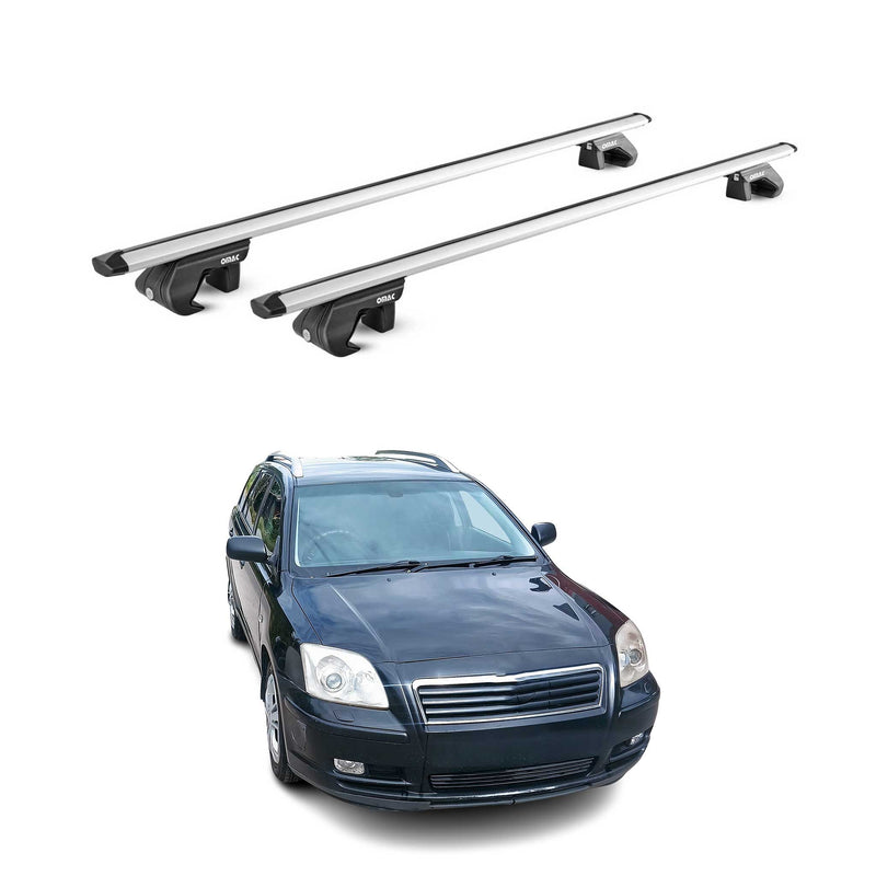 Barres de toit transversales ABE pour Toyota Avensis SW T22 1997-2008 Gris 2x
