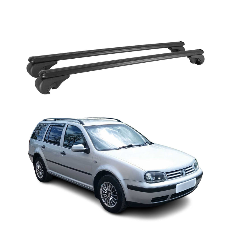 Barres de toit Transversales pour VW Golf Variant 1999-2006 Aluminium Noir
