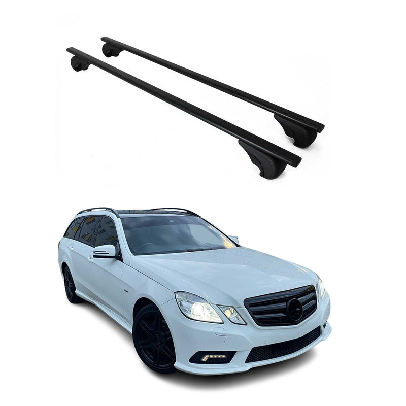 Barres de toit Transversales pour Mercedes Classe E S212 2009-2016 Fer Noir