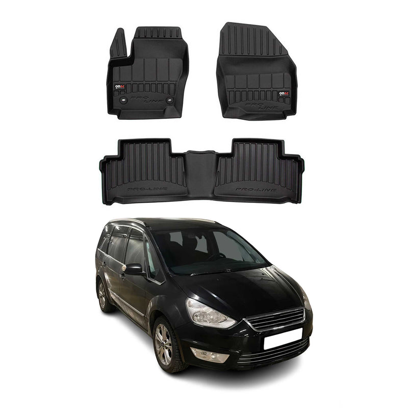 Tapis de Sol pour Ford Galaxy 2006-2015 Caoutchouc TPE Noir