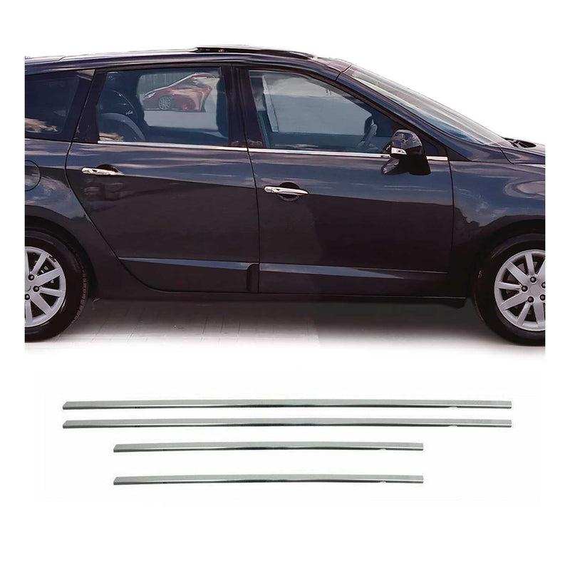 Baguettes pour contour Latérales pour Renault Grand Scenic III 2009-2016 Chromé