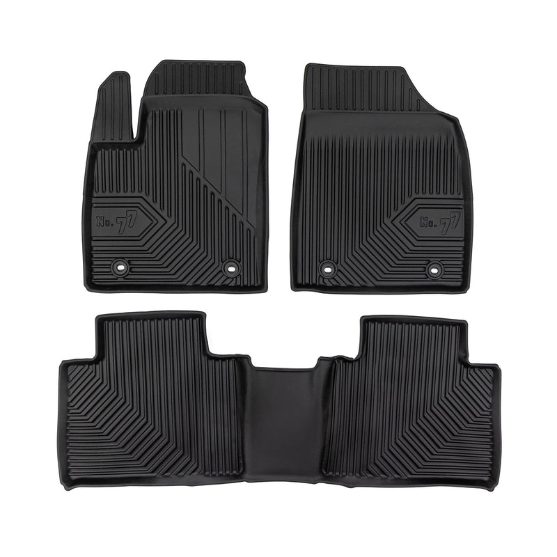Tapis de Sol de Voiture No.77 pour MG HS I 2018-2024 TPE Antidérapant Noir 3Pcs