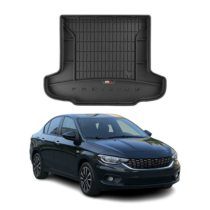 Tapis de Coffre pour Fiat Tipo 2015-2025 TPE Noir