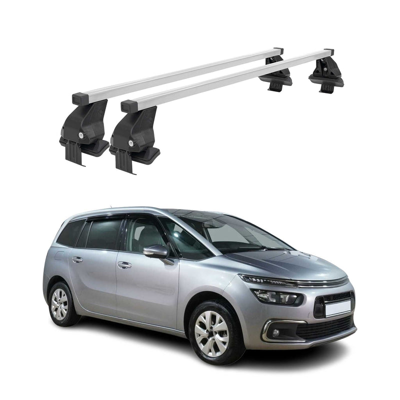 Barres de toit transversales pour Citroen C4 Spacetourer 2018-2024 Gris