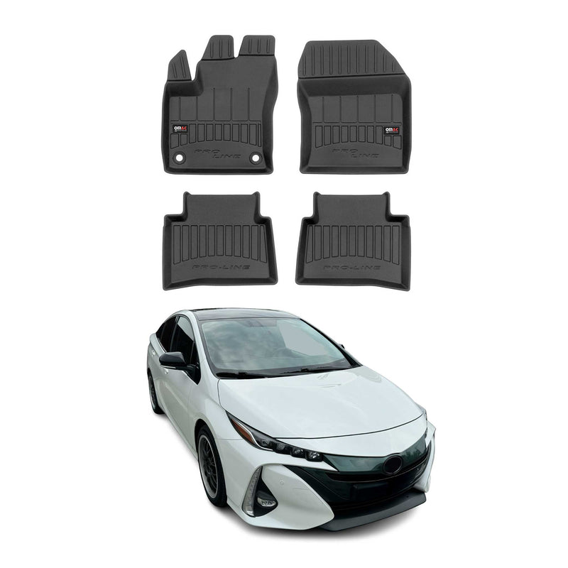 OMAC Tapis de sol en caoutchouc pour Toyota Prius PHV Prime 2015-23 Noir Premium