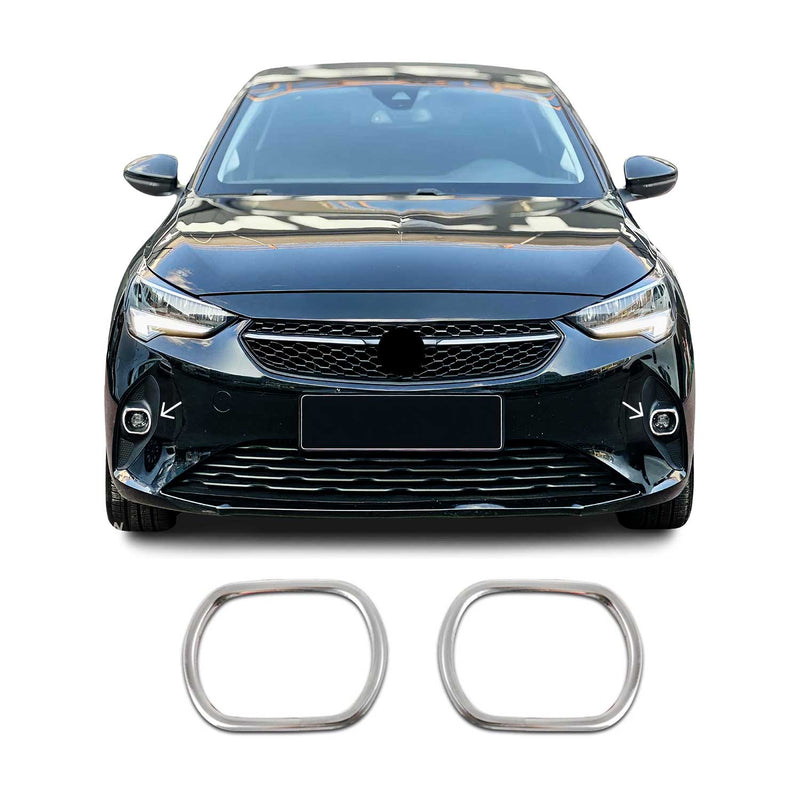 Cache de contour de feu antibrouillard pour Opel Corsa F 2020-2025 2 Pcs Acier