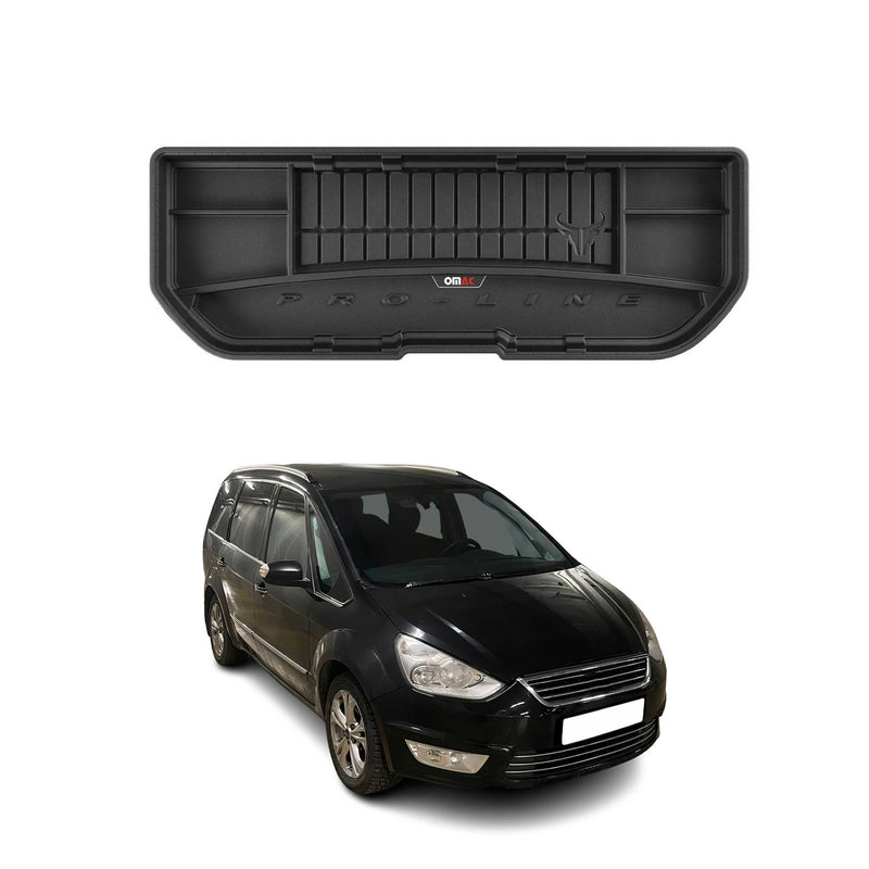 Tapis de Coffre pour Ford Galaxy 2006-2015 en Caoutchouc TPE Noir