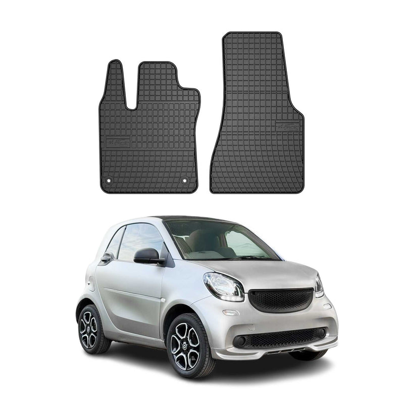Tapis de Sol pour Smart Fortwo 2014-2020 Caoutchouc Noir