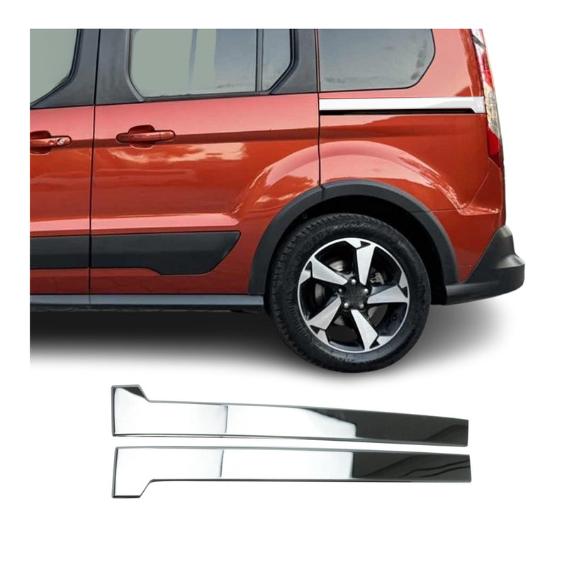 Bande de Porte latérale pour Ford Connect 2014-2021 L1 en acier inoxydable 2Pcs