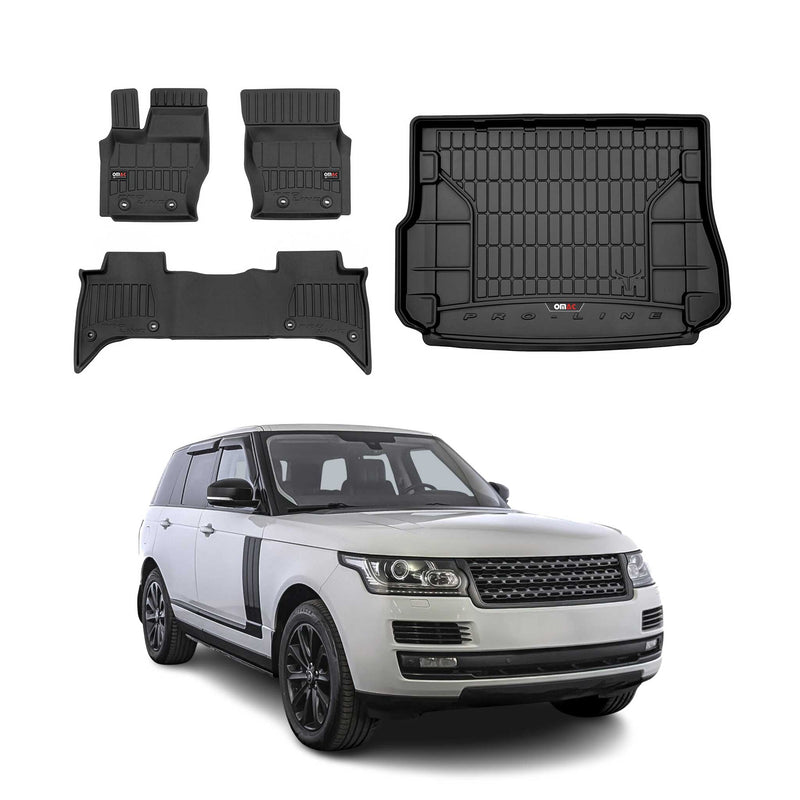 Kit Tapis de Sol et Coffre pour Land Rover Range Rover 2012-2022 TPE Noir