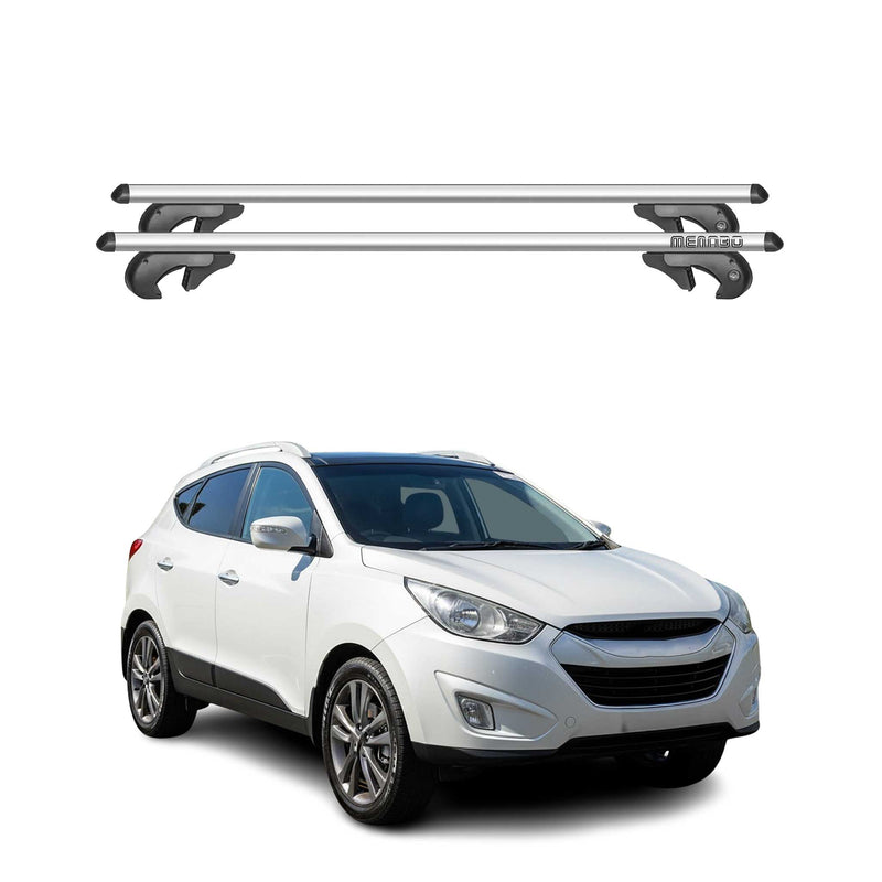 Barres de toit transversales pour Hyundai ix35 2010-2015 90kg Alu Gris 2tlg