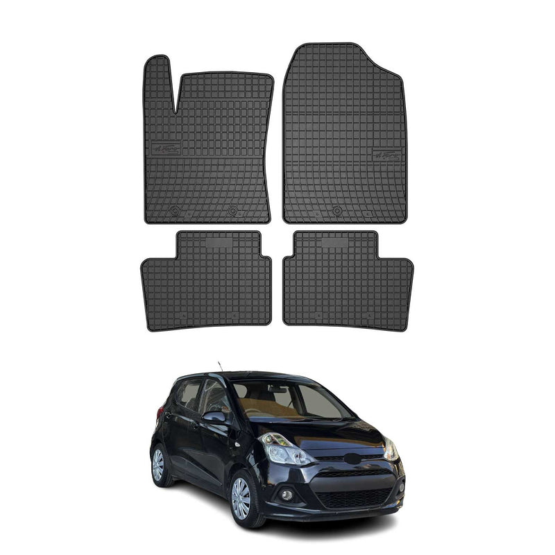 Tapis de Sol pour Hyundai i10 2013-2019 Caoutchouc Noir