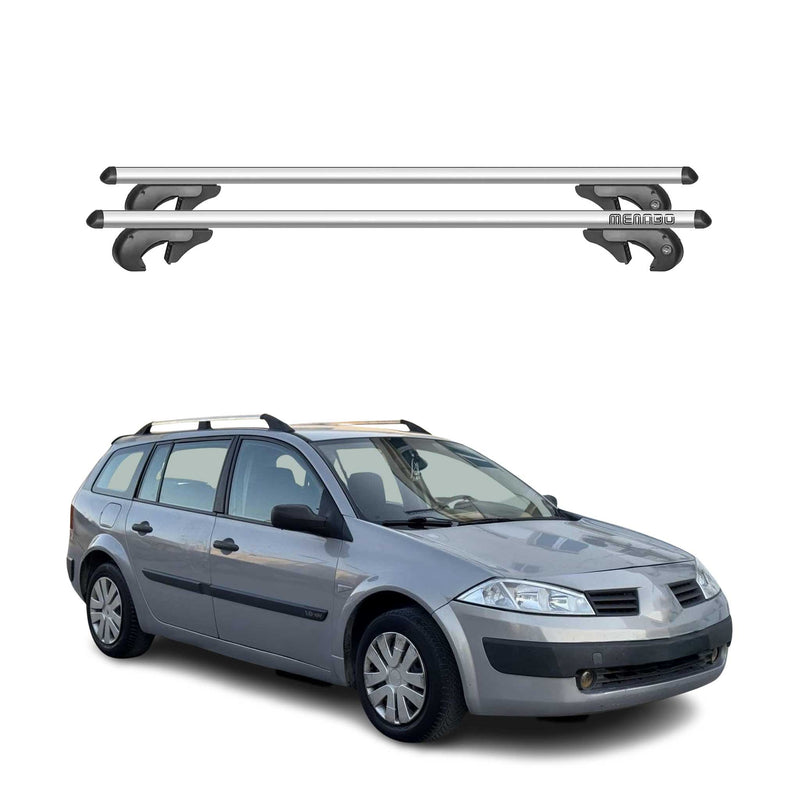 Barres de toit pour Renault Megane Sportour 2002-2010 90kg Alu Gris 2x