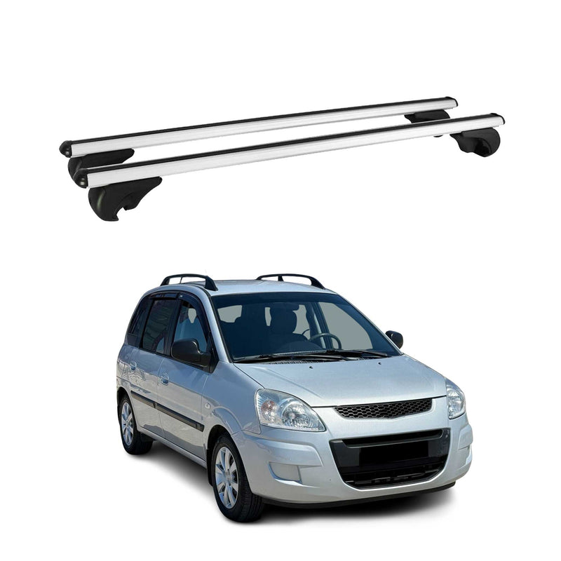 Barres de toit Transversales pour Hyundai Matrix 2001-2010 Aluminium Argent