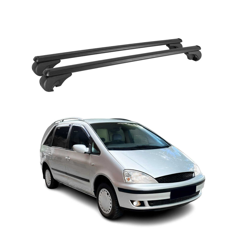 Barres de toit Transversales pour Ford Galaxy 1995-2006 Aluminium Noir