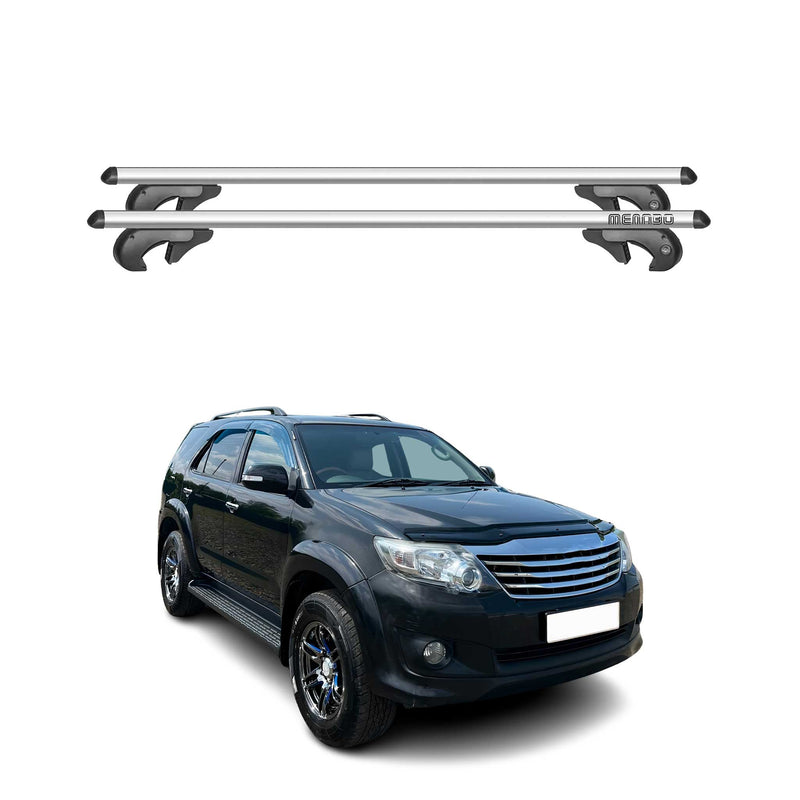 Barres de toit transversales pour Toyota Fortuner 2004-2015 90kg Alu Gris