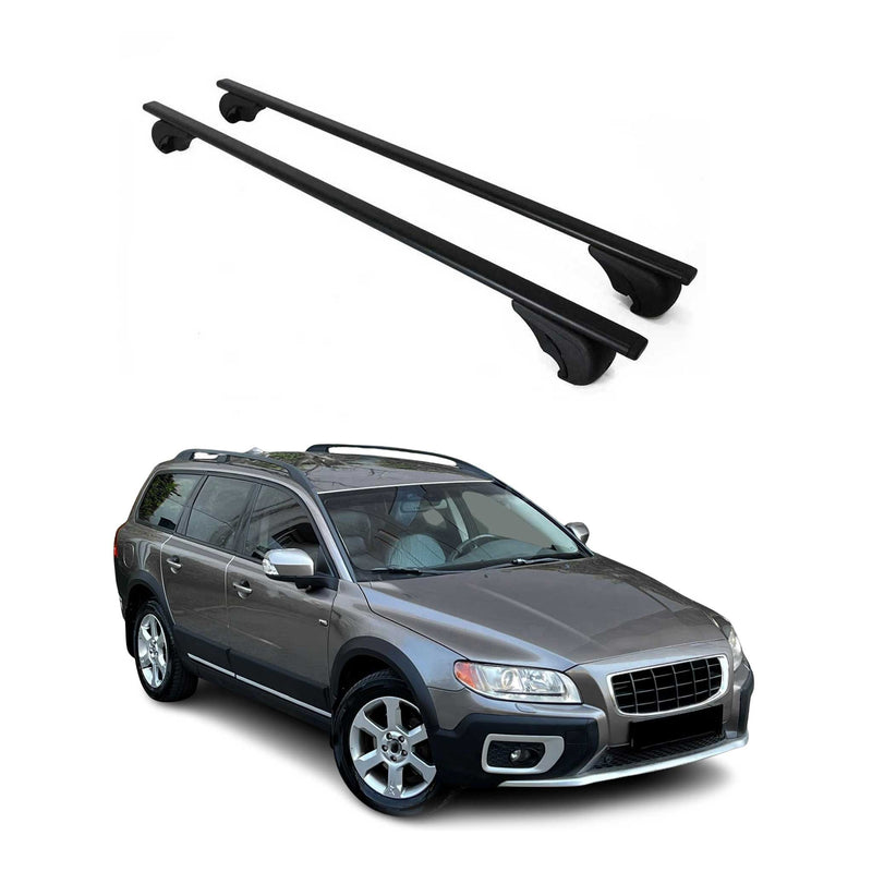 Barres de toit Transversales pour Volvo XC70 2007-2016 Fer Noir
