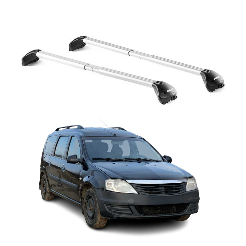 Barres de toit pour Dacia Logan Wagon 2007-2013 5P Gris Argenté 2 pièces ABE