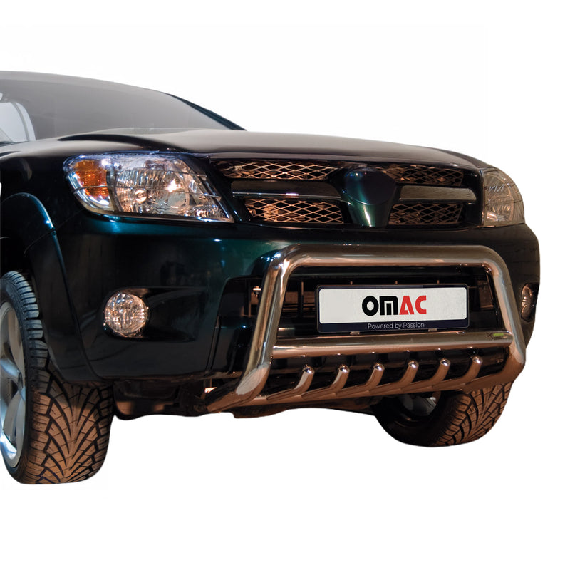 Pare-Buffle Avant Pour Toyota Hilux 2005-2015 Acier Inox Argent