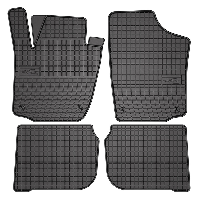OMAC Tapis de Sol pour Skoda Rapid 2012-2019 Caoutchouc Noir