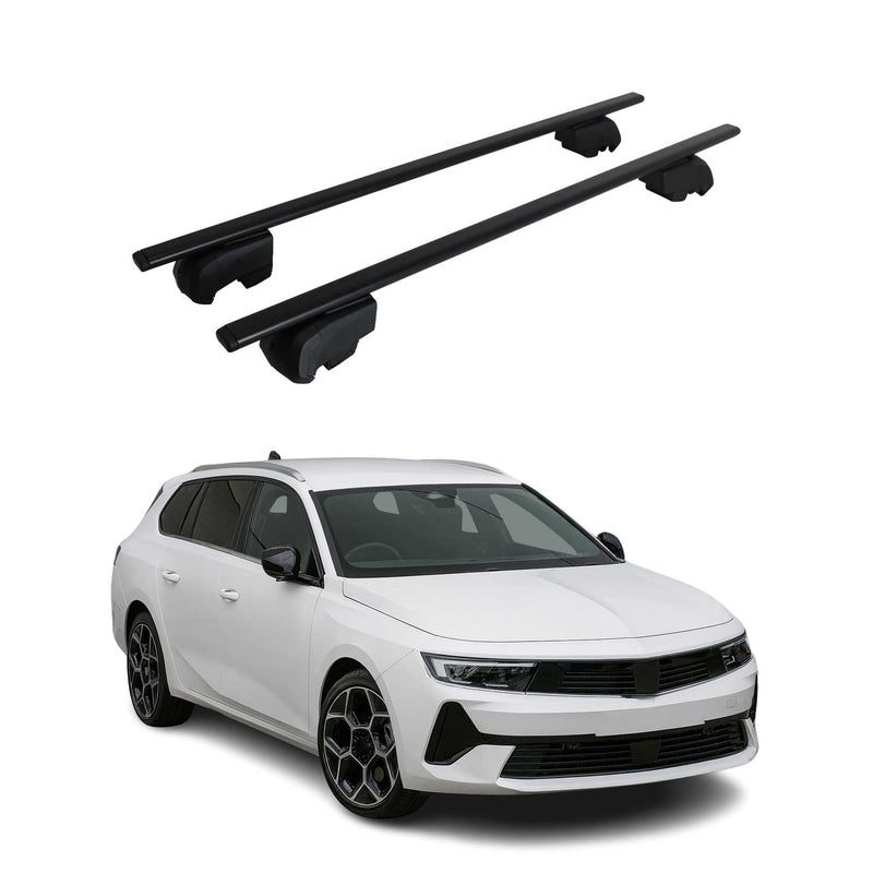 Barres de toit Transversales pour Opel Astra Sports Tourer 2021-2023 Noir ABE