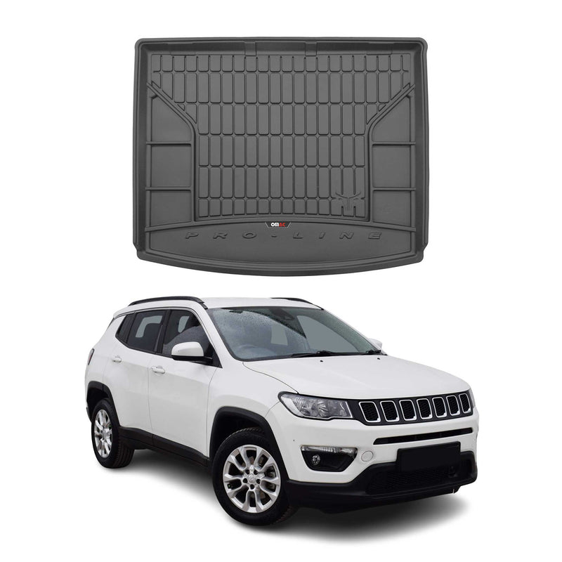 Tapis de Coffre pour Jeep Compass 2016-2020 TPE Noir