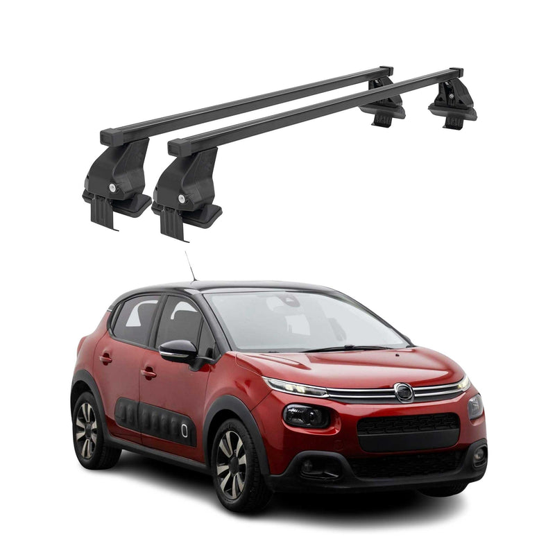 Barres Transversales Menabo pour Citroen C3 2016-2024 Noir