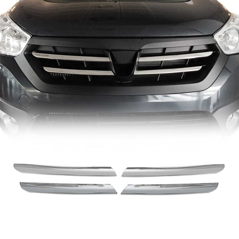 Moulure de Grille de Calandre pour Dacia Dokker 2012-2016 Chromé 4Pcs