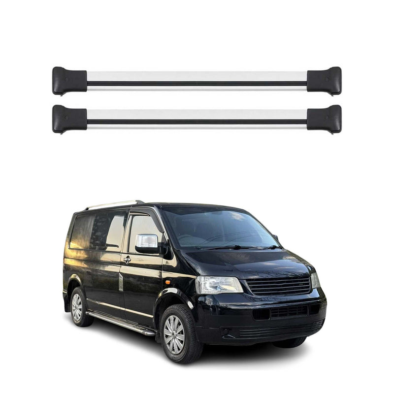 Barres de toit transversales pour VW T5 Transporter 2003-2015 Aluminium Gris