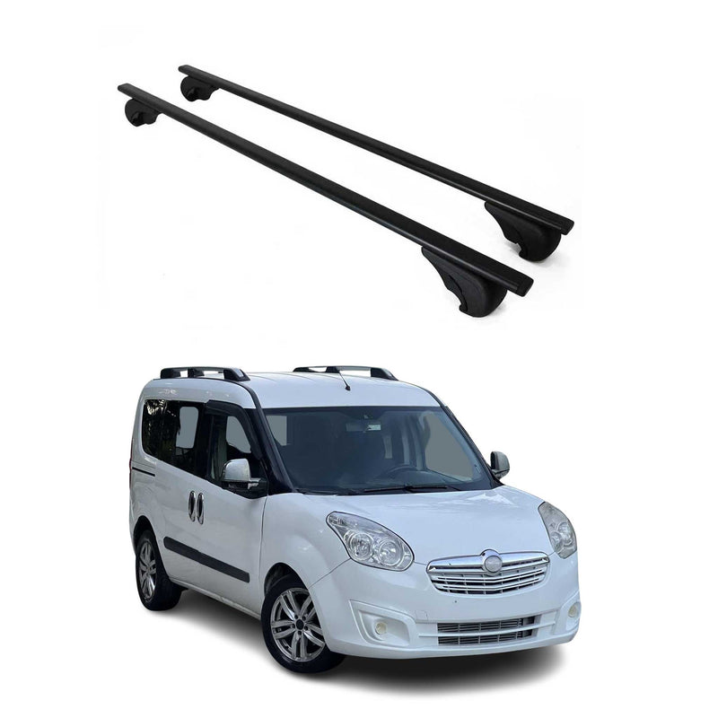 Barres de toit Transversales pour Opel Combo D 2012-2018 Fer Noir