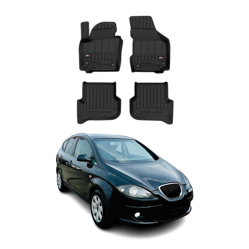 Tapis de Sol Voiture pour Seat Altea 2004-2015 Caoutchouc TPE Noir