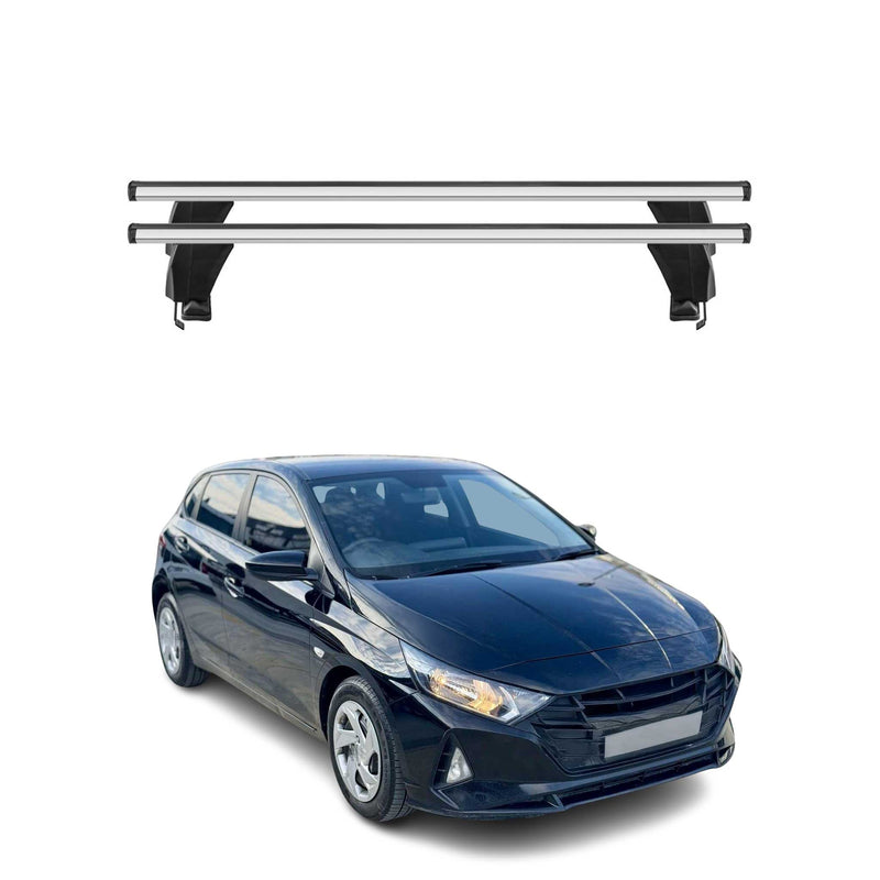 Menabo Barres de toit Transversales pour Hyundai i20 2020-2025 Gris ABE 2x