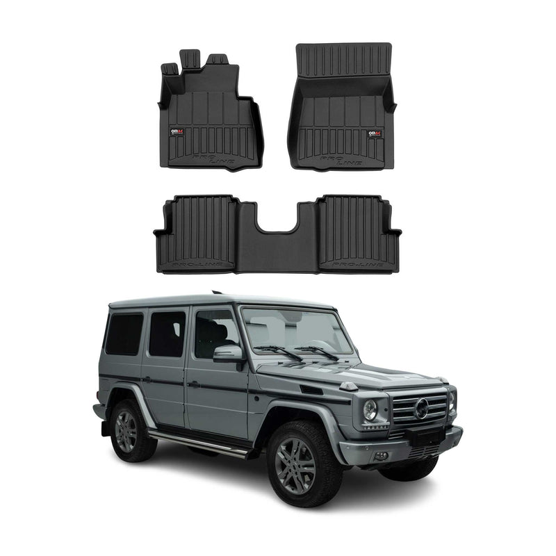OMAC Tapis de sol noir pour Mercedes class G w460 2018-2025 3 pcs en TPE