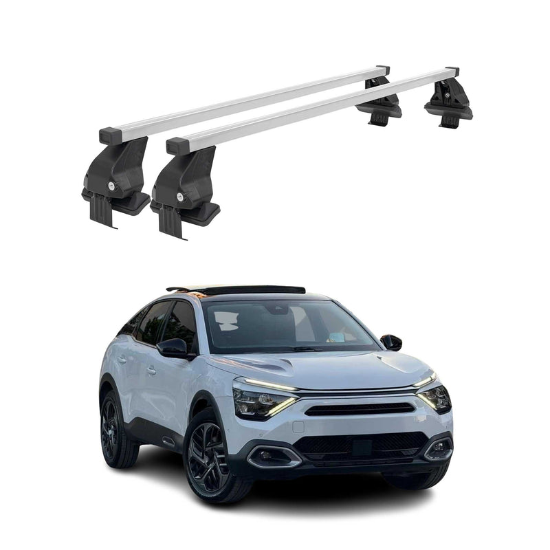 Barres de toit transversales pour Citroen C4 III 2020-2024 Acier Gris