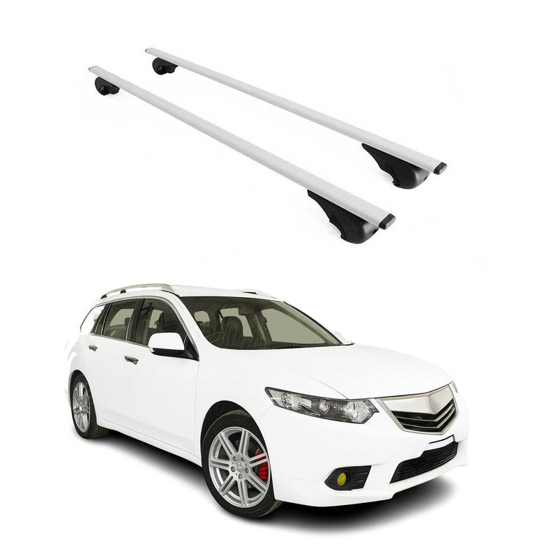 Barres de toit transversales pour Acura TSX Sportwagon 2010-2014 Fer Argent